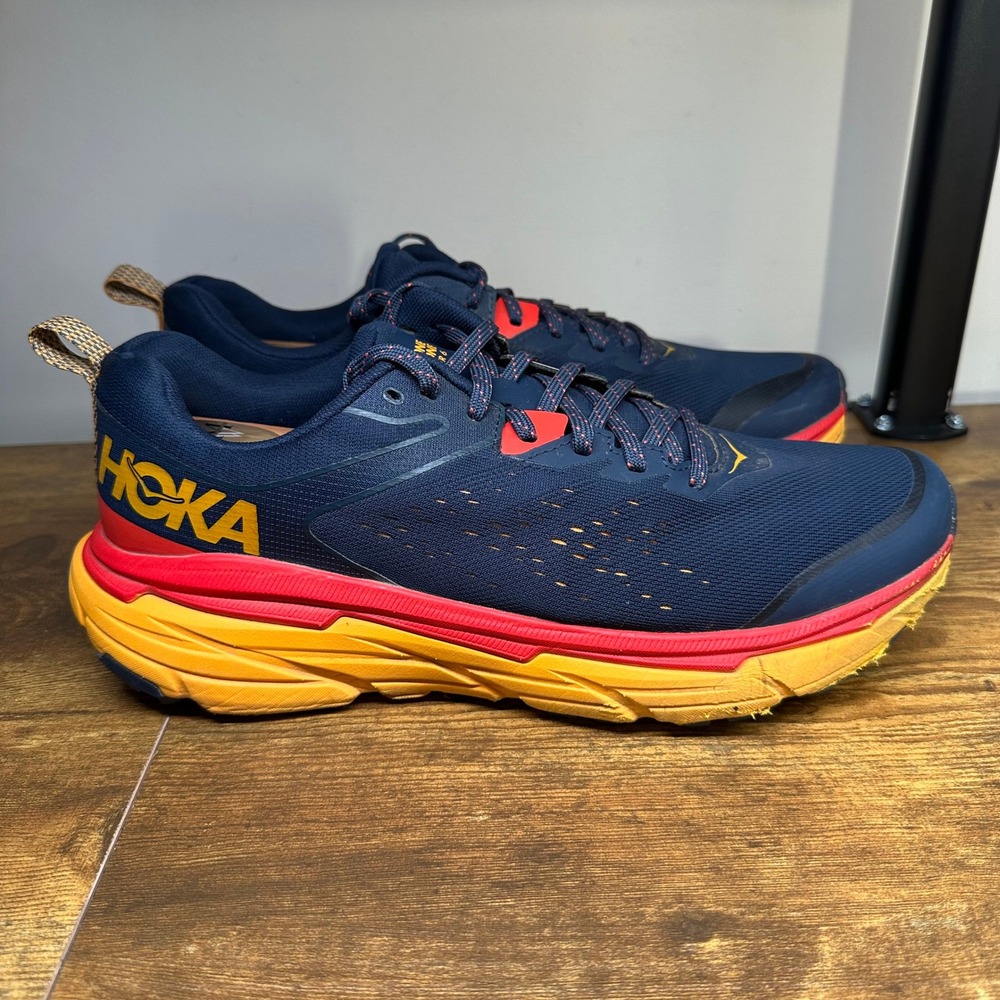 Hoka One One Challenger ATR 6 Mens 10.5 Trail Running Shoes Blue Orange 1106510